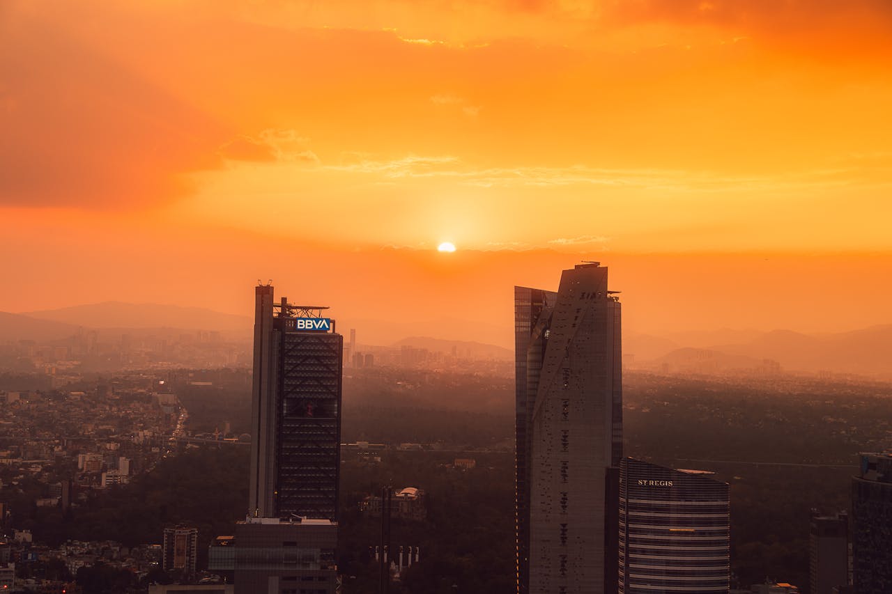 Skyscrapers at Sunset